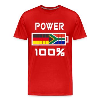 L’Allemagne et l’Afrique du Sud Power 100% - T-shirt bio Premium Homme - rouge - Devant - Damien (186cm)