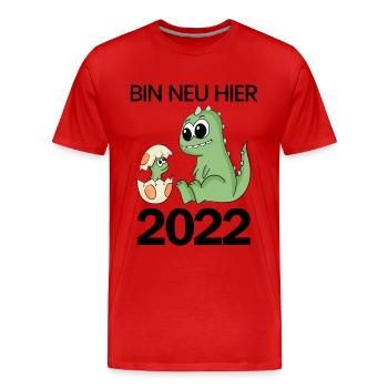Baby Geburt 2022 - Männer Premium Bio T-Shirt - Rot - Vorne - Damien (186cm)