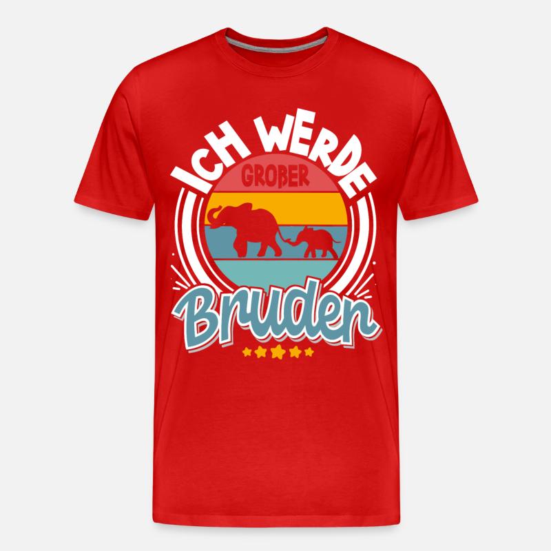 Ich Werde Großer Bruder - Männer Premium Bio T-Shirt - Rot