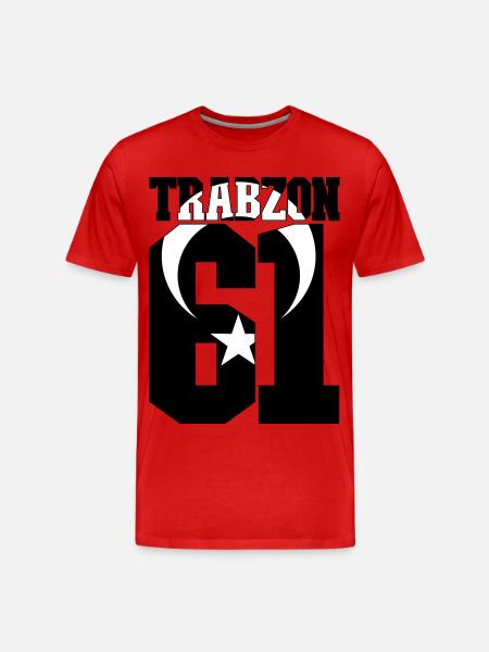 Trabzon 61Türkei Flagge - Männer Premium Bio T-Shirt - Rot