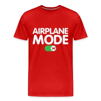 Airplane Mode On Funny Pilot Design - Men's Premium Organic T-Shirt - red - Front - Damien (186cm)