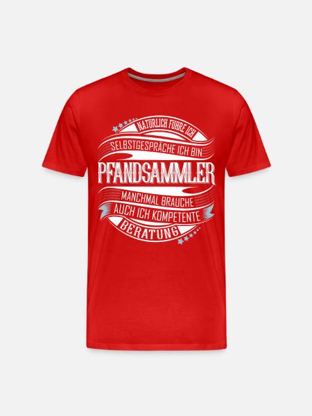 Pfandsammler - Männer Premium Bio T-Shirt - Rot
