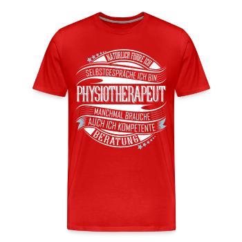 Physiotherapeut - Männer Premium Bio T-Shirt - Rot - Vorne - Damien (186cm)