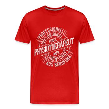 Physiotherapeut - Männer Premium Bio T-Shirt - Rot - Vorne - Damien (186cm)