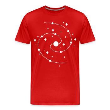 seltsame Galaxie - Männer Premium Bio T-Shirt - Rot - Vorne - Damien (186cm)