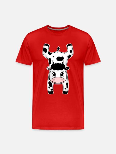 Gymnastics Sport Handstand Cow - Men's Premium Organic T-Shirt - red