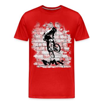 BMX Bike - Männer Premium Bio T-Shirt - Rot - Vorne - Damien (186cm)