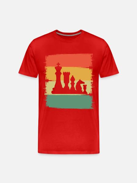 Échecs - T-shirt bio Premium Homme - rouge