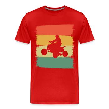 Quad - Männer Premium Bio T-Shirt - Rot - Vorne - Damien (186cm)