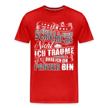 Panzer - Männer Premium Bio T-Shirt - Rot - Vorne - Damien (186cm)