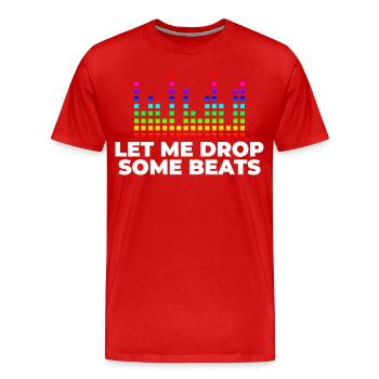 DJ Music - Men's Premium Organic T-Shirt - red - Front - Damien (186cm)
