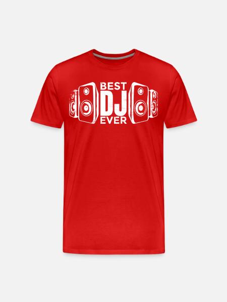Best DJ - Men's Premium Organic T-Shirt - red