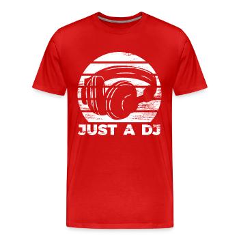 DISC JOCKEY - Men's Premium Organic T-Shirt - red - Front - Damien (186cm)