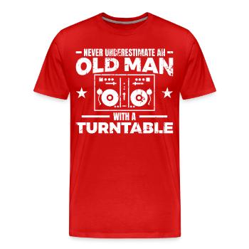 DJ Father - Men's Premium Organic T-Shirt - red - Front - Damien (186cm)