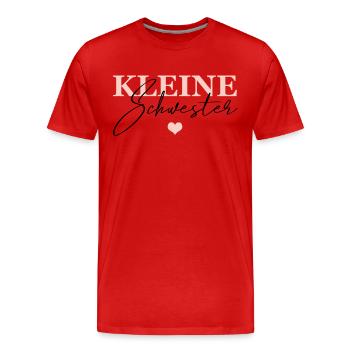 Kleine Schwester - Männer Premium Bio T-Shirt - Rot - Vorne - Damien (186cm)