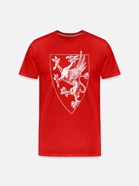 Rostock - standing griffin - Men's Premium Organic T-Shirt - red