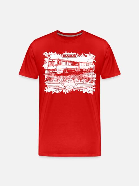 Ikarus Bus articulated bus - Men's Premium Organic T-Shirt - red