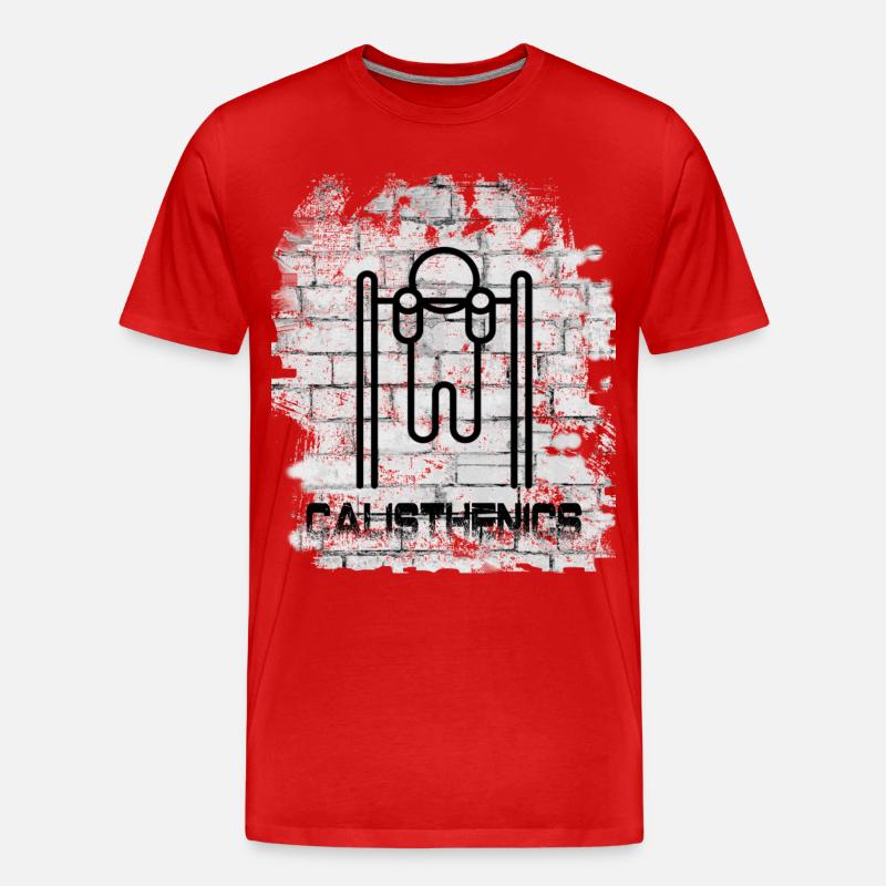 Calisthenics - Männer Premium Bio T-Shirt - Rot