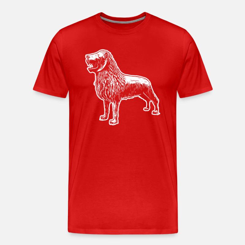 Braunschweiger Löwe - Männer Premium Bio T-Shirt - Rot