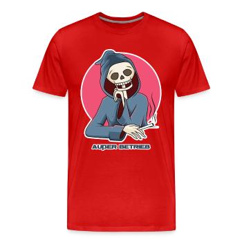 Außer Betrieb - Männer Premium Bio T-Shirt - Rot - Vorne - Damien (186cm)