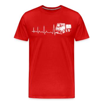 Heartbeat Multicar M25 DDR Mobylette Camion w - T-shirt bio Premium Homme - rouge - Devant - Damien (186cm)