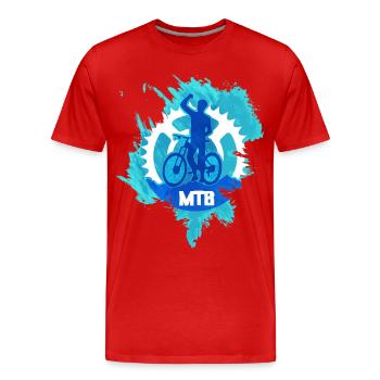 VTT VTT - T-shirt bio Premium Homme - rouge - Devant - Damien (186cm)