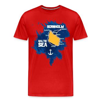 Bornholm Baltic Sea - Men's Premium Organic T-Shirt - red - Front - Damien (186cm)