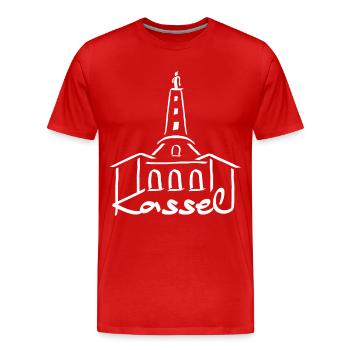 Hercule Kassel - T-shirt bio Premium Homme - rouge - Devant - Damien (186cm)