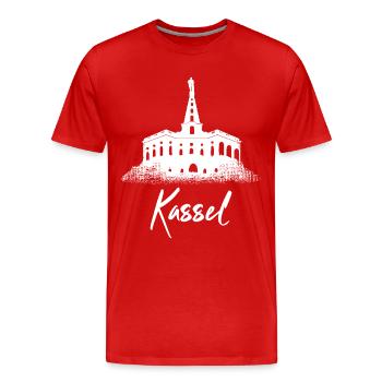 Kassel - T-shirt bio Premium Homme - rouge - Devant - Damien (186cm)