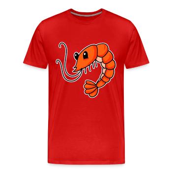 Crevette - T-shirt bio Premium Homme - rouge - Devant - Damien (186cm)