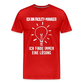 Facility Manager - Männer Premium Bio T-Shirt - Rot - Vorne - Damien (186cm)
