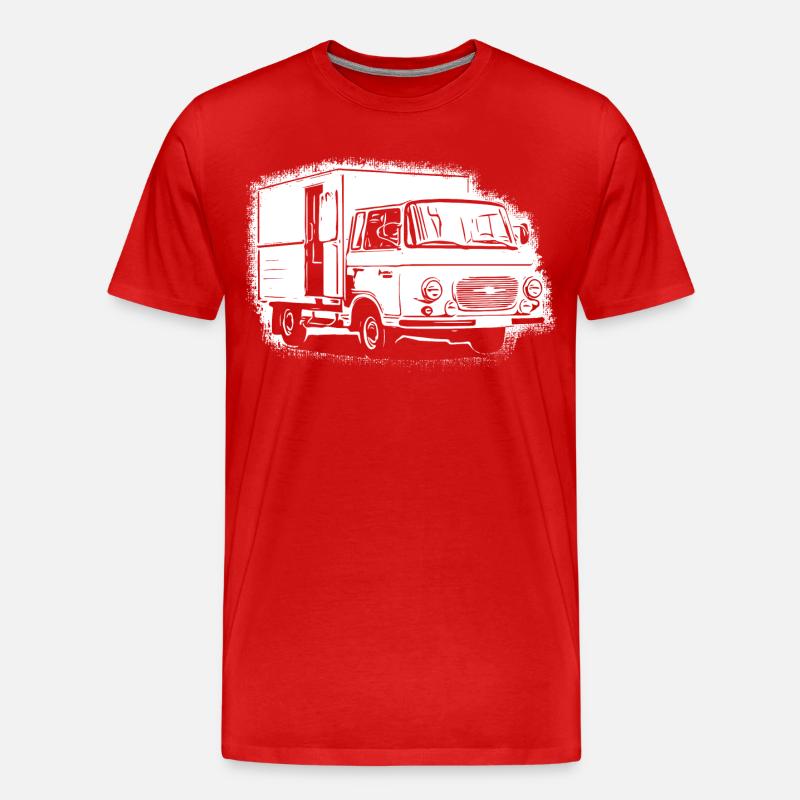 Barkas Kastenwagen - Männer Premium Bio T-Shirt - Rot