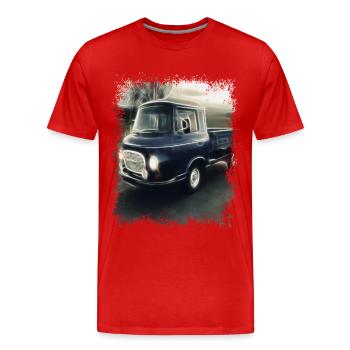 Barkas Flatbed GDR Transporter | Millésime - T-shirt bio Premium Homme - rouge - Devant - Damien (186cm)