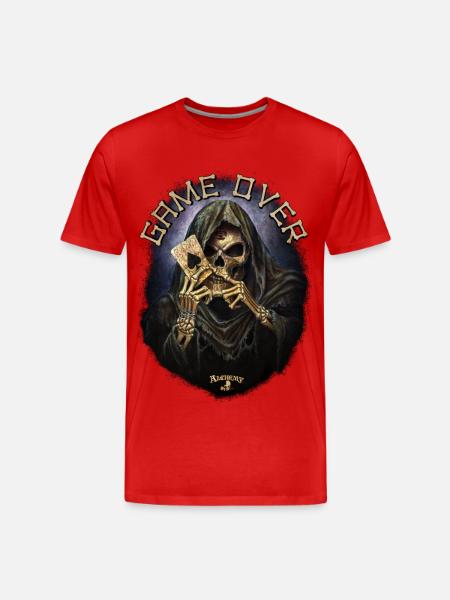 Alchemy England Reaper's Ace - Men's Premium Organic T-Shirt - red