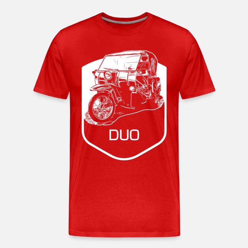 Krause Duo - Männer Premium Bio T-Shirt - Rot