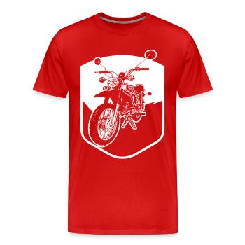Enduro - Men's Premium Organic T-Shirt - red - Front - Damien (186cm)