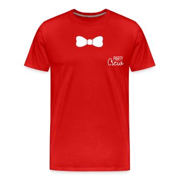 Équipe d’enterrement de vie de garçon - T-shirt bio Premium Homme - rouge - Devant - Damien (186cm)