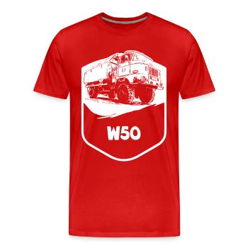 W50 | RDA | Camions | CGPI - T-shirt bio Premium Homme - rouge - Devant - Damien (186cm)