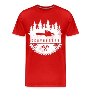 Bûcheron - T-shirt bio Premium Homme - rouge - Devant - Damien (186cm)