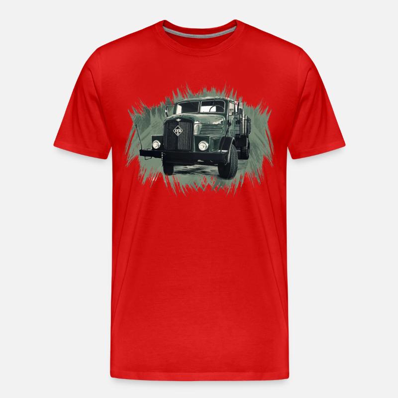 Pritschenwagen IFA H6 - Männer Premium Bio T-Shirt - Rot