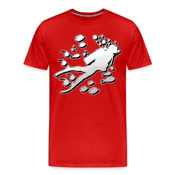 Tauchen Taucher - Männer Premium Bio T-Shirt - Rot - Vorne - Damien (186cm)
