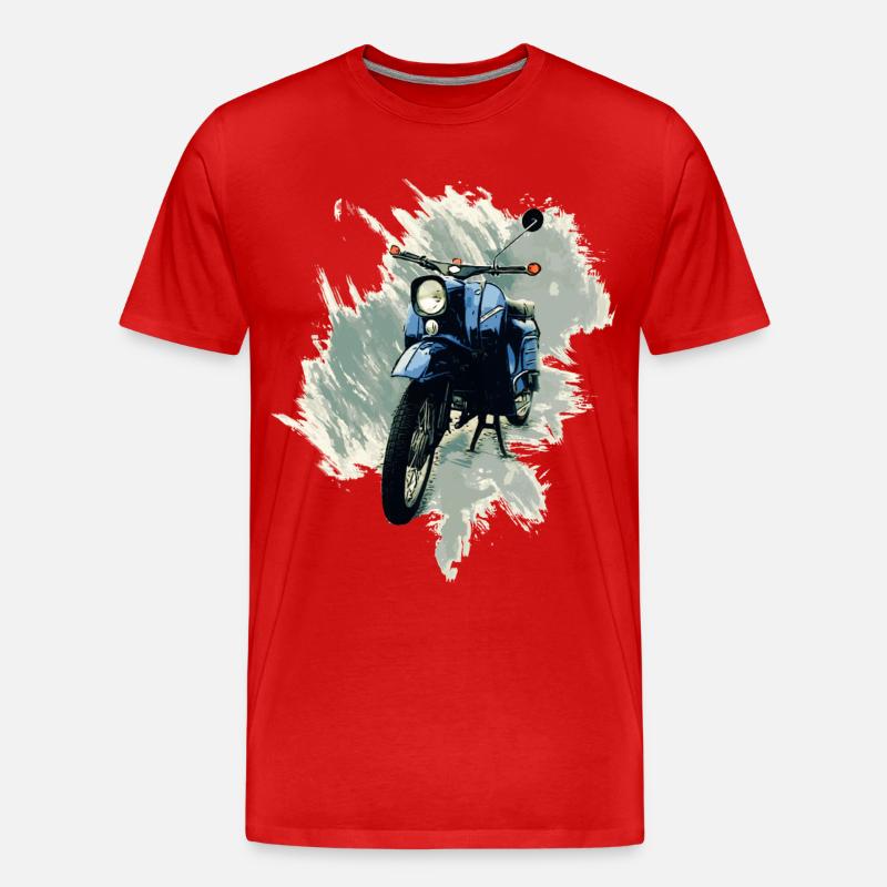 Simson Schwalbe - Männer Premium Bio T-Shirt - Rot