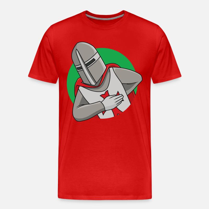 Freundlicher Ritter - Männer Premium Bio T-Shirt - Rot