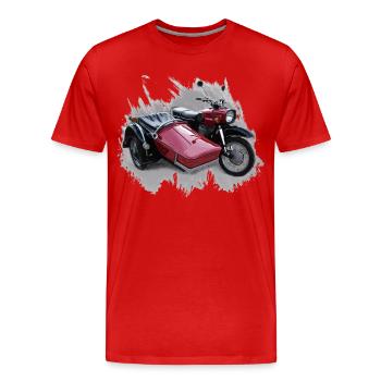 Simson Schwalbe Duo - Men's Premium Organic T-Shirt - red - Front - Damien (186cm)
