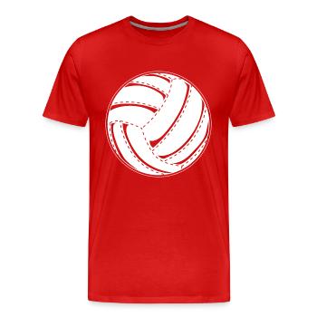 Volley-ball - T-shirt bio Premium Homme - rouge - Devant - Damien (186cm)