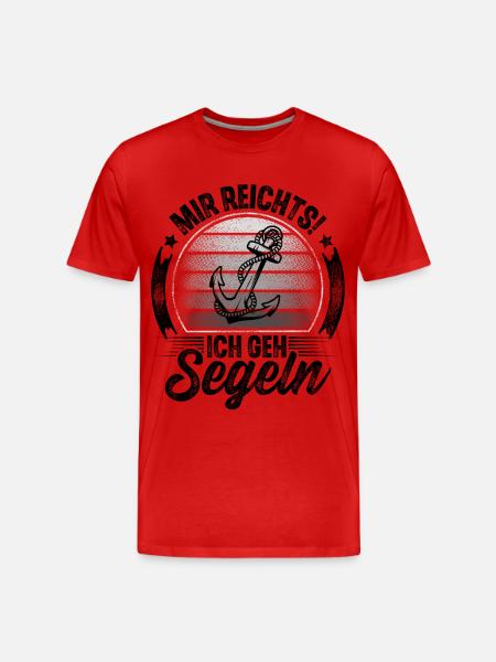 Segler Segeln Segelboot - Männer Premium Bio T-Shirt - Rot