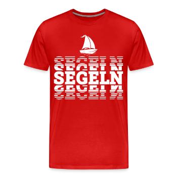 Segeln Segler Segelboot - Männer Premium Bio T-Shirt - Rot - Vorne - Damien (186cm)