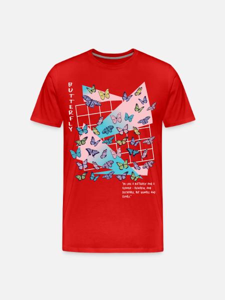 Be like a butterfly - Men's Premium Organic T-Shirt - red