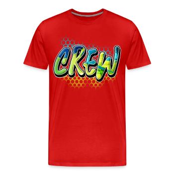 Équipage - T-shirt bio Premium Homme - rouge - Devant - Damien (186cm)