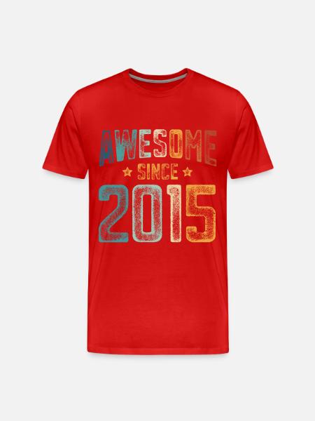 2015 Naissance Année de naissance - T-shirt bio Premium Homme - rouge